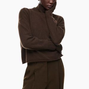 Aritzia luxe cashmere relaxed turtleneck